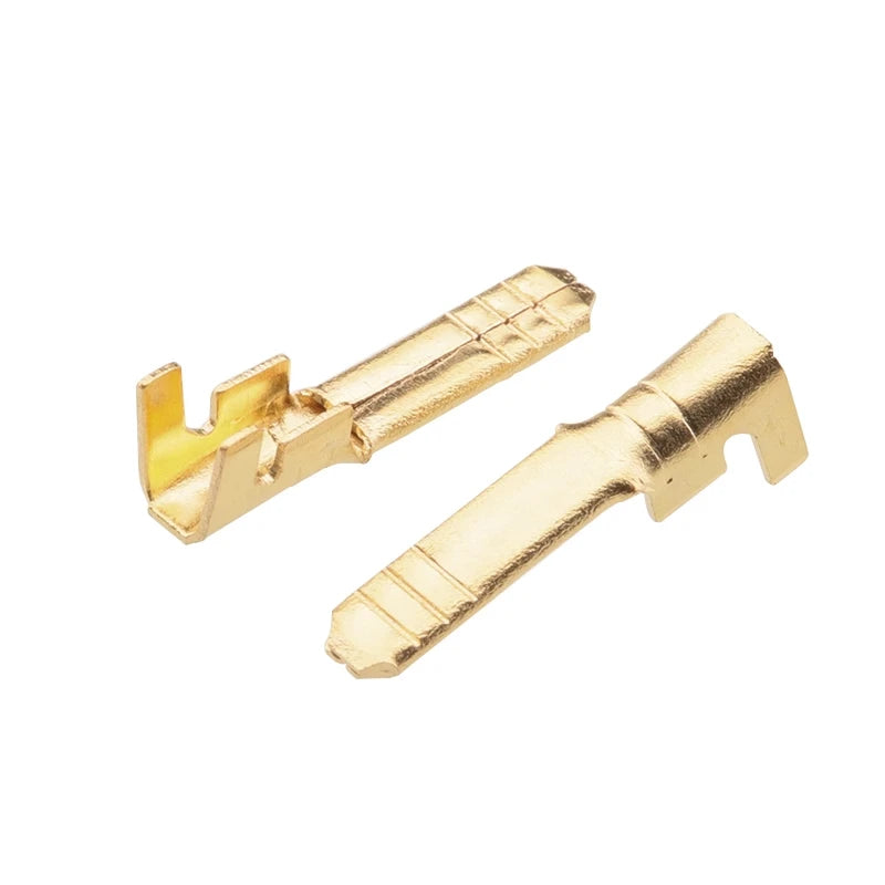 100pcs of 2.8 double-layer connectors, double-layer 0.8mm thick terminal blocks, 110 male connectors made of brass
