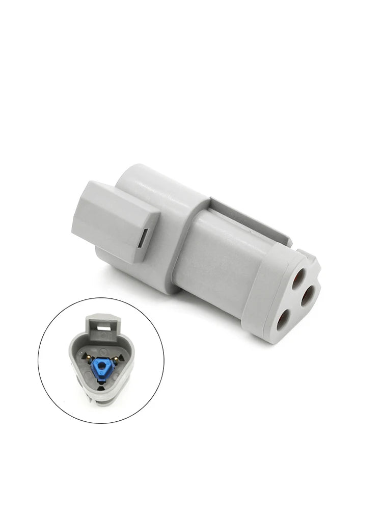 Deutsch DT Series 3-Pin Automotive Waterproof Connector Housing,Flame Retardant 3-Way Wire Plug for Vehicle Wiring DT4-3PDT06-3S
