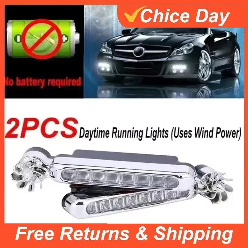 Wiring-free Car Wind Light Led Daytime Running Light Daytime Running Light Modified Wind Energy Light Decorative Light Wind Amag