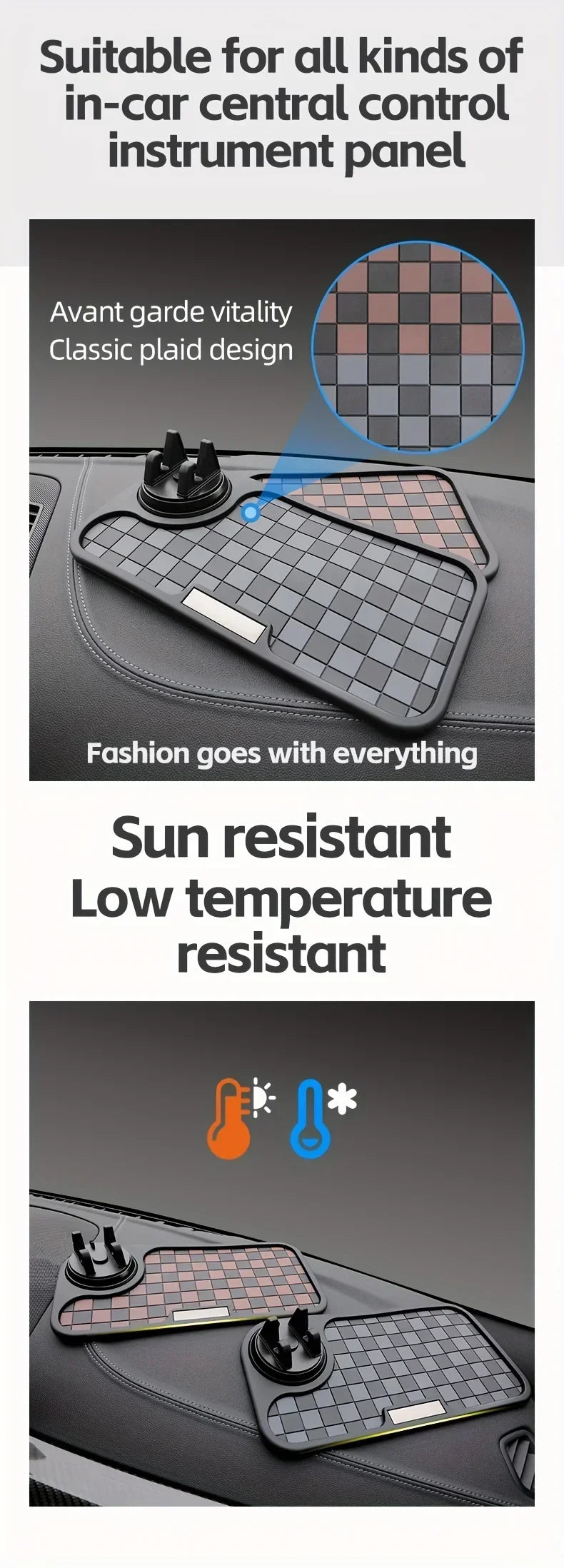 Car Anti-Slip Mat Auto Phone Holder GPS Navigation Storage Cushion Car Interior Accessories Car Dashboard Silicone Pad Mat Amagi