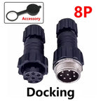 5/20Sets GX16 M16 QL16 16MM Aviation Plug&Socket:Male Female Docking Back Nut Panel Mounted Connector with 2/3/4/5/6/7/8/9 Pins
