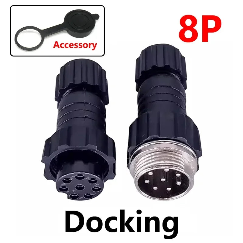 5/20Sets GX16 M16 QL16 16MM Aviation Plug&Socket:Male Female Docking Back Nut Panel Mounted Connector with 2/3/4/5/6/7/8/9 Pins