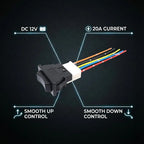 General 5-Pin DC 12V 20A Motors Electric Window Switch Lift/Lower Switch Blue/Red Light Color and Wiring Harness Interior Trim