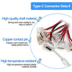 2pin USB Type C 3A Input Type Charging Socket with LED Lights Plate Waterproof Power Port TYPE-C Female Connector Jack