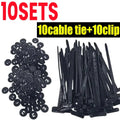 1-100SET Nylon Cable Tie Buckle Multipurpose Cable Ties Tool Universal Heavy Duty for Car Repair Self Locking Zip Black Zip Ties