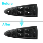 1pc For Fiat Croma Windows Button Stickers Decals Repair Worn Button Knob Switch Window Control Panel Black Car Stickers