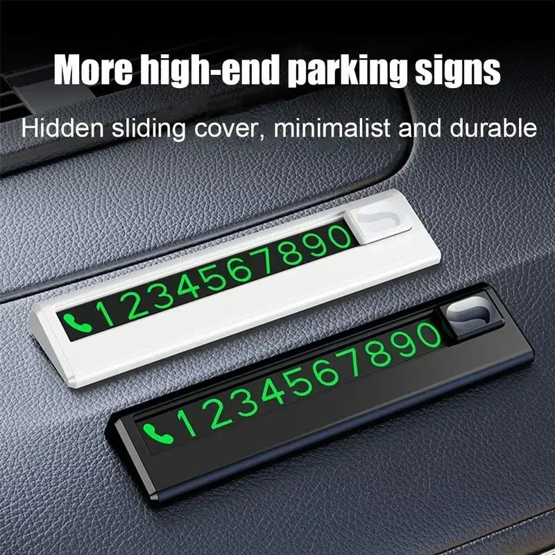 Car Park Stop Sign Universal Automobile Accessories Car Temporary Parking Card Phone Number Card Plate Telephone Number Amagi