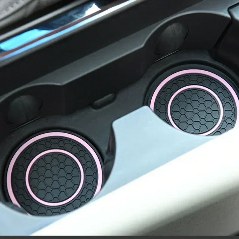 2pcs 7cm Non-slip Car Water Cup Pad Mat for Bottle Holder Coaster Auto Interior Anti-skid Cup Holders Amagi