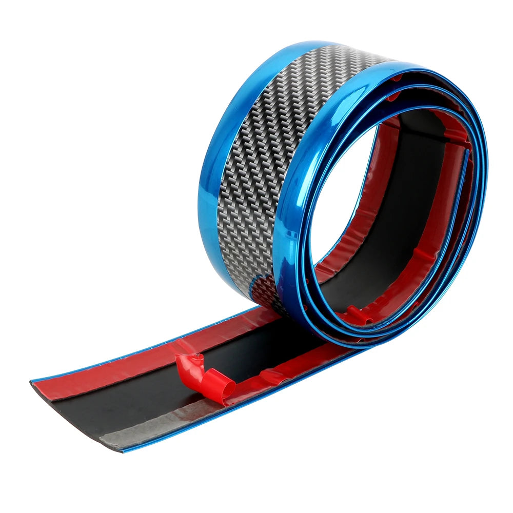 Car Stickers Anti Scratch Door Sill Protector Rubber Strip Carbon Fiber Threshold Protection Bumper Film Styling  Accessories