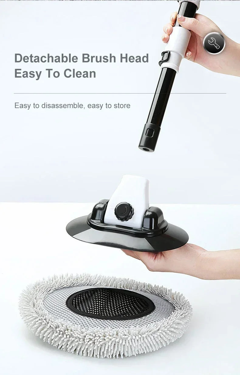 Car Cleaning Brush Mop Kit Wash Brush Chenille Microfiber Car Wash Brush Telescopic Long Handle Cleaning Mop Car Cleaning Amagi