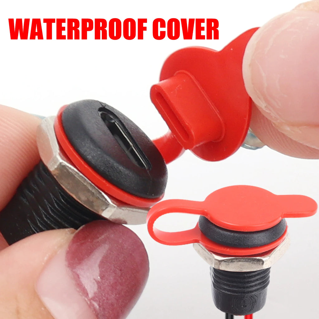 Type-C Female Chassis 2Pin Type-C Female Socket Connector Waterproof Jack Female Charging Port 3A USB-C Charger Plug Socket