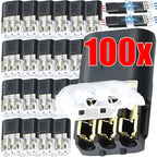 3-Pin Plug Electrical Connector 3-Wire Interchangeable Quick Wire Connector Automotive Wire Cable Ribbon Terminal Connector