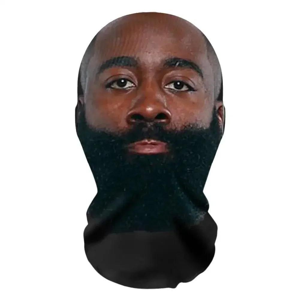 3D Black Knitted Mask Full-Face Design with Breathable Mesh Hood Suitable for Halloween Festival Sports Events Role-Playing
