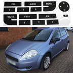 Car Front Radio Button Repair CD Decals Stickers Replacement For Fiat Grand Punto Car Radio Audio Button Repair Decals Stickers