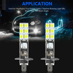 Upgrade 2PC NEW H1 6000K Super White 55W LED Headlight Bulbs Kit Fog Driving Light Voiture Wholesale Quick Delivery CSV Amagi