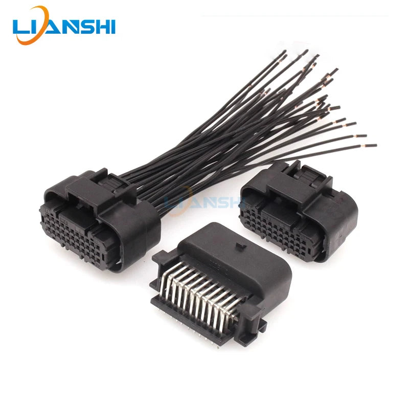 DJ7332Y-0.6-21 waterproof 33-hole ECU connector 1554461-2 car male and female plug 1554461-1