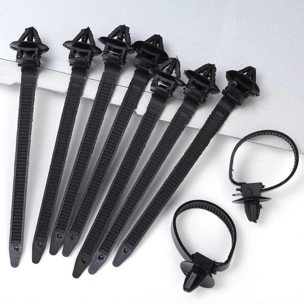 20/10Pcs Nylon Car Tie Wrap Cable Fixed Fasteners Clips Car Cable Fastening Strap Wire Band Tie Wrap Zip Tie Auto Fastener 9.5cm