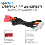 The dedicated connection cable for automotive DSP power amplifier audio processors is suitable for Mazda wiring harnesses