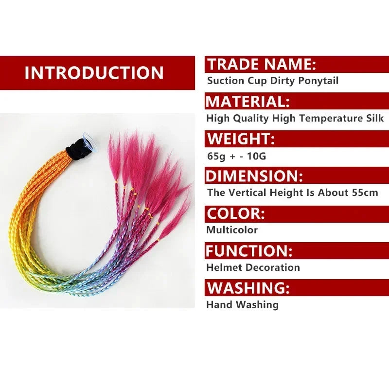 24Inch Stylish and Secure Motorcycle Helmet Ponytail Attachment Easily Add Length and Volume to Your Hair While Riding Amagi