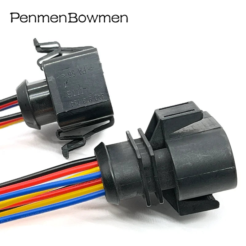 1 Set 8 Pin Car Oil Nozzle Throttle Electrical Cable Connectors Female Male Wire Harness Plug for VW 3A0973834 3A0973734
