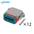 AT06-12SA-RD01 Waterproof Connector - 12-Pin Wiring Harness Plug-In Female Connector with Terminal AT06-12SA