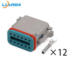 AT06-12SA-RD01 Waterproof Connector - 12-Pin Wiring Harness Plug-In Female Connector with Terminal AT06-12SA