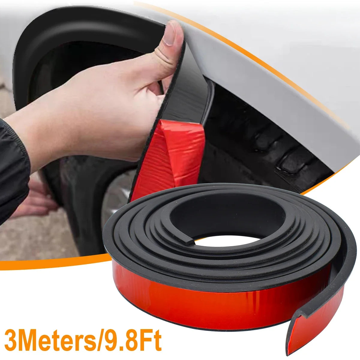 Universal Fender Flare Car Wheel Eyebrow Protector Lip Wheel-arch Trim Arch Extenders Scratch Proof Rubber Seal Strip Amagi