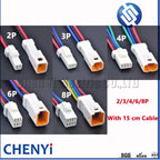 2 3 4 6 8 Pin JWPF-VSLE-S JWPF-VSLE-D Auto Waterproof Electronic Connector Wire Harness Butt Plug JST-02T 02R For JST