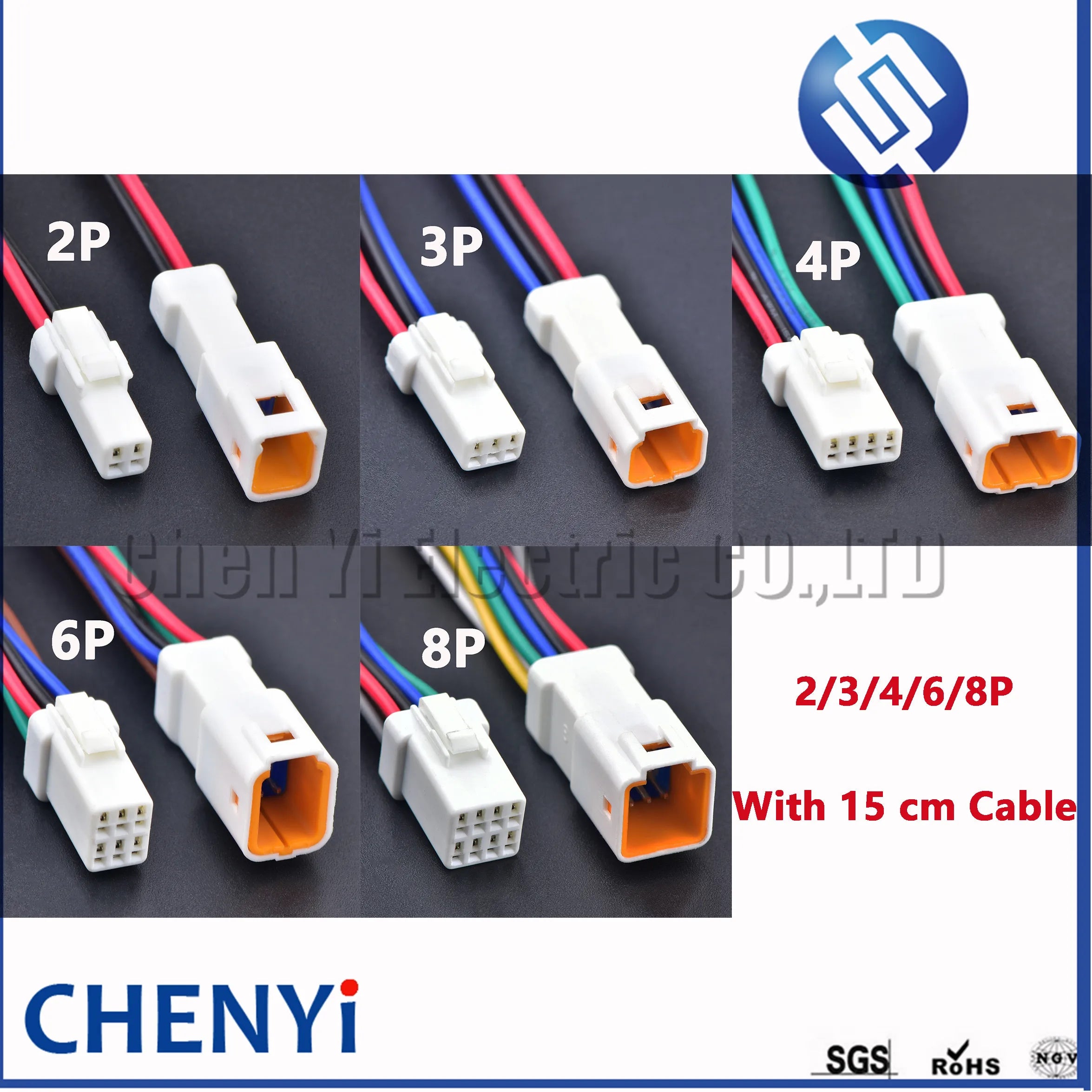 2 3 4 6 8 Pin JWPF-VSLE-S JWPF-VSLE-D Auto Waterproof Electronic Connector Wire Harness Butt Plug JST-02T 02R For JST