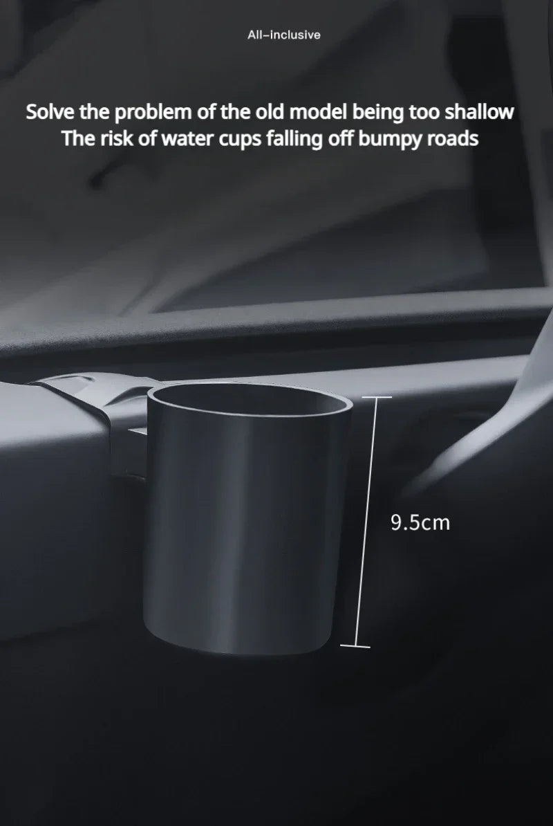 For Tesla Model Y Juniper/3/3+ Highland 2025 Water Cup Holder Beverage Rack Limiter Instrument Table Cup Support Car Tools Amagi