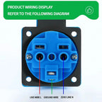 IP54 16A Outdoor Socket with Flip Cover | Euro/UK/BR Plug Waterproof for Garden & Industrial Use - Heavy Duty Explosion-Proof
