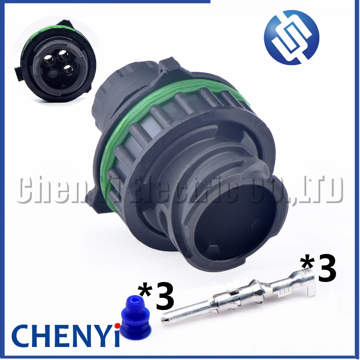 3 Pin female or male Automotive waterproof Circular connector Truck heavy machinery Plug 1-967325-2 1-967402-2 With  pin