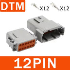 Deutsch DT/DTM/DTP/DTF Series Waterproof Connector 2-12Pin | Flange Mount for Automotive & Industrial Wiring Harness