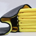 Microfiber Cleaning Towel Thicken Soft Drying Cloth Car Body Washing Towels Double Layer Clean Rags Car Accessories Amagi