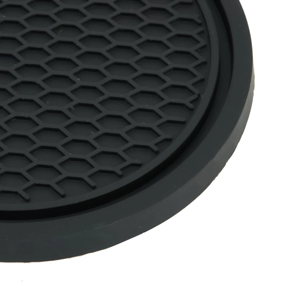2 Pcs Black Car Auto Cup Holder Anti Slip Insert Coasters Pads For Car Interior Decoration Car Styling Accessories