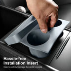 Premium Cup Holder Insert Secure Fit for Model Y/3 Center Console Round Slot Cover with Enhanced Interior Style Tools Amagi