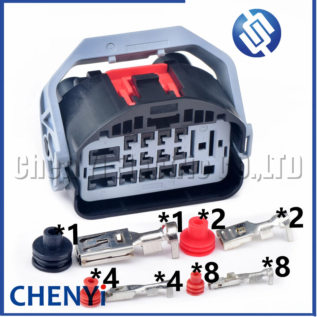 15 Pin female Automotive waterproof connector Grounding harness plug 35575195 For Model 3 Model Y Model S Model X