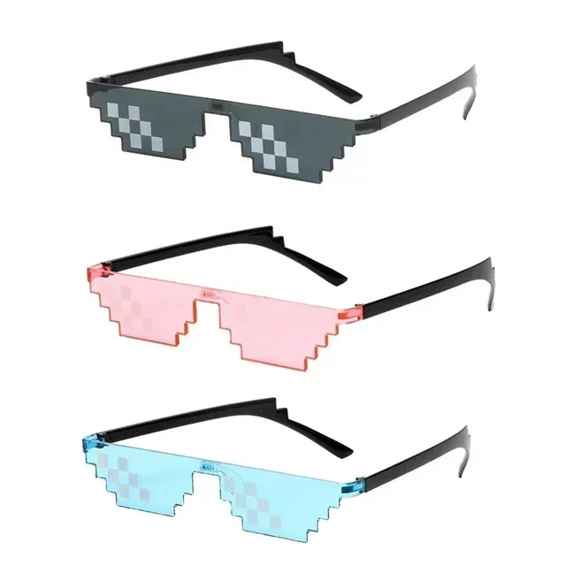 8 Bit Thug Life Sunglasses Pixelated Men Women Brand Party Eyeglasses Mosaic UV400 Vintage Eyewear Unisex Gift Toy Glasses Amagi