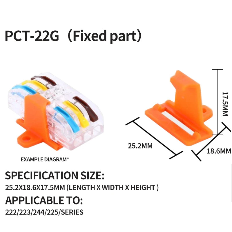 10/1000PCS Mini Fast Wire Connector Universal Wiring Cable Connector Push-in Conductor Terminal PCT-222/224 SPL-42/62 SPL-2/3/1