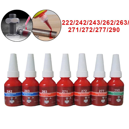 1 Pcs 10ml Threadlocker 222/242/243/262/263/271/277/290 Anaerobic Glue Anti-loose Fastening Sealant Adhesives Caulk Adhesives
