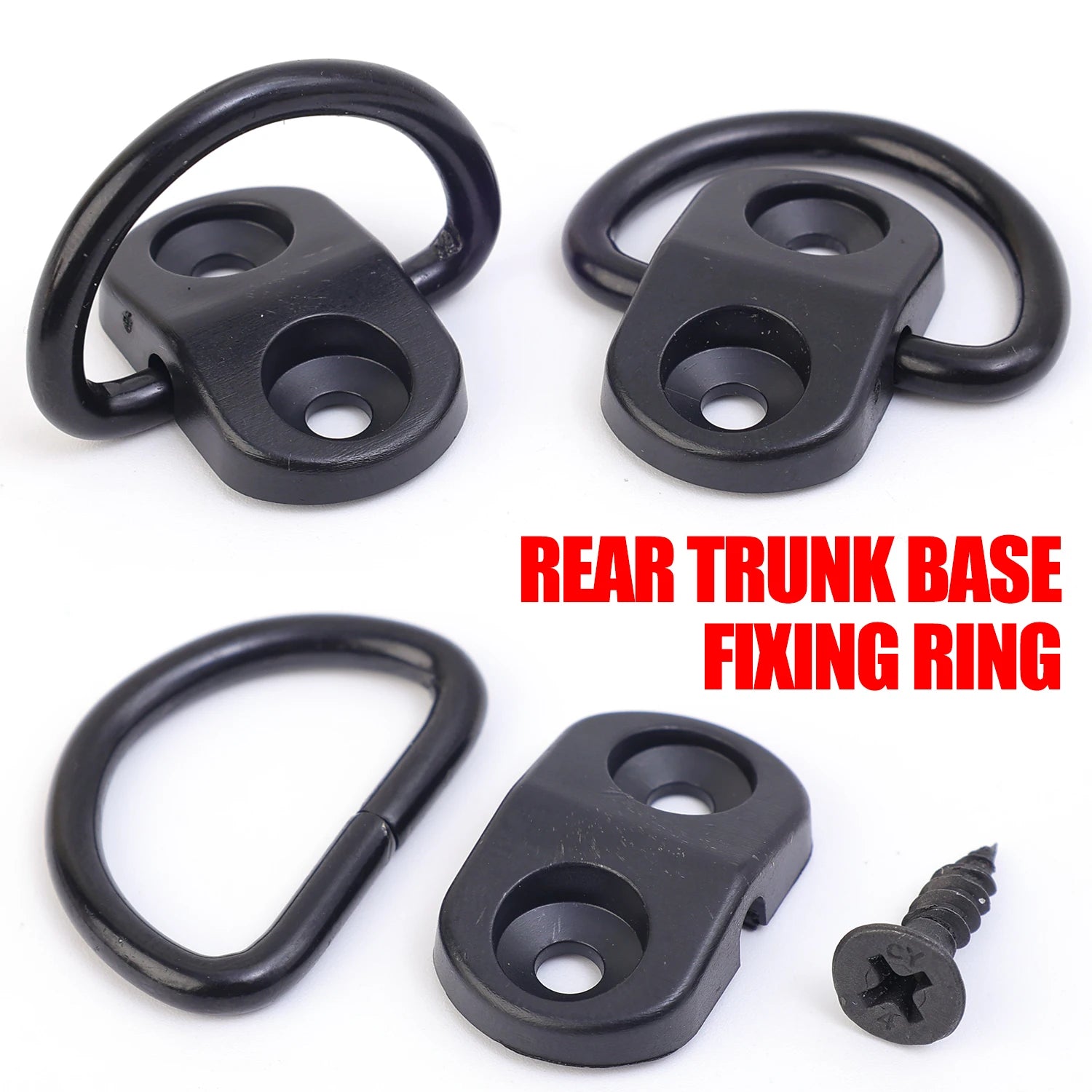 1-10sets Cargo Net Floor Hook Fixing Kit Rear Trunk Boot Tie Down Hook Ring Loop Fix Hang Flat Screen Auto Fasteners Accessories
