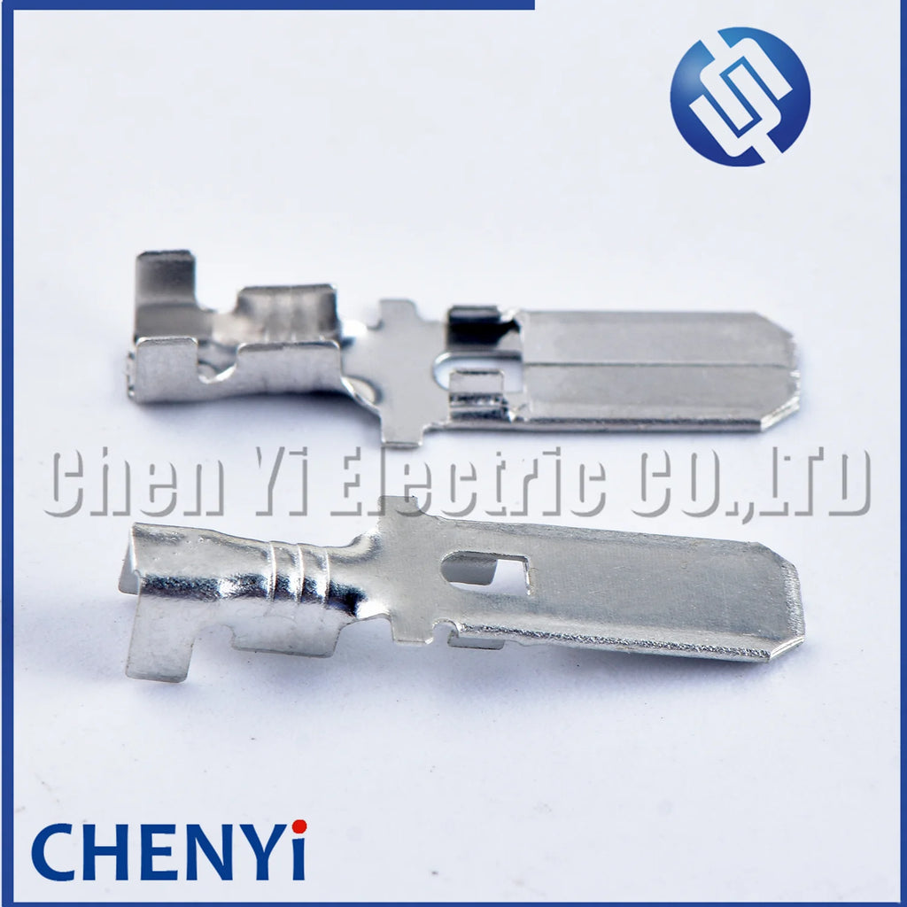 50 Pcs H62 Brass Tinned auto connector wire crimp loose pin loose terminals ST740253-3 8230-4040 8230-4050 8230-4060 DJ6118-6.3B