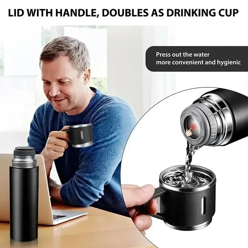 Vacuum Flasks Thermoses Set Thermos for Hot Water Bottle Drinkware Fathers Day Gifts Home Stainless Steel 500ml Thermal Cold