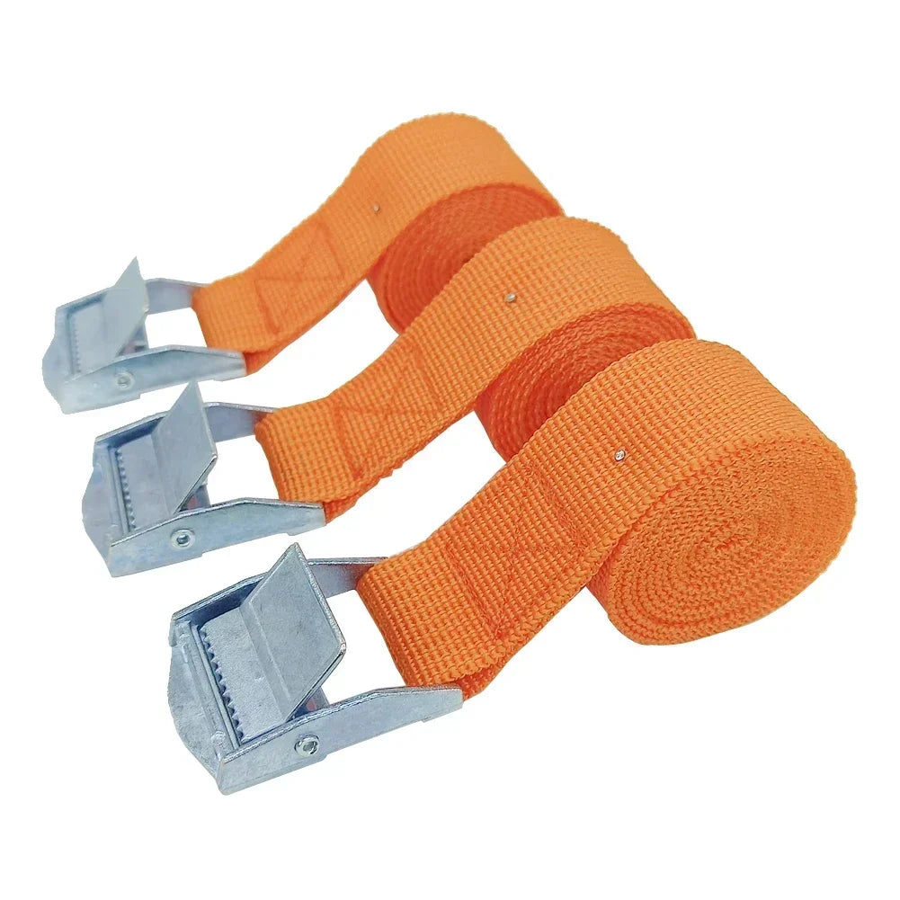 3 Pces 1M Buckle Tie-Down Belt Cargo Straps For Car Motorcycle Bike With Metal Tow Rope Strong Ratchet Belt for Luggage Amagi