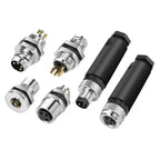 M8 Sensor Connector Panel Back Mount Waterproof Flange Socket Threaded Coupling Male&Female 3Pin 4Pin 5Pin A Type