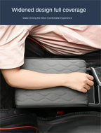 Car Soft Armrest Mat Wave Embroider PU Leather Center Console Arm Rest Protection Cushion Auto Armrests Storage Box Cover Pad