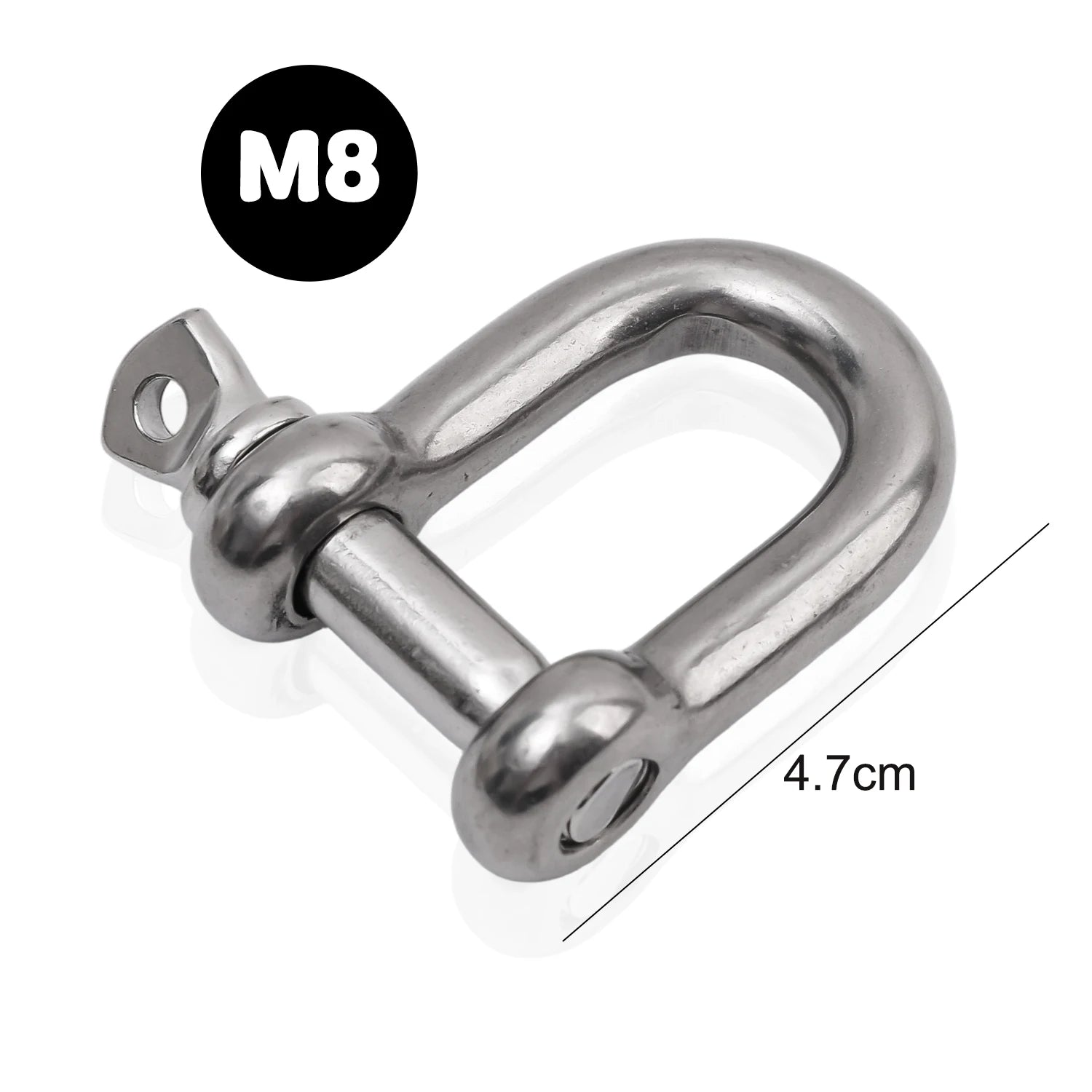 Stainless Steel D Link Shackle Ring Hooks Lifting Shackle Lock Wire Rope Clips D-Type Rigging Shackle Hooks Boat Hardware Tools
