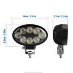 Car LED Work Lamp Fog Light 5inch 24W Oval LED Work Lamp Fog Light Truck OffRoad Tractor Flood Beam Direct Current 12V 24V