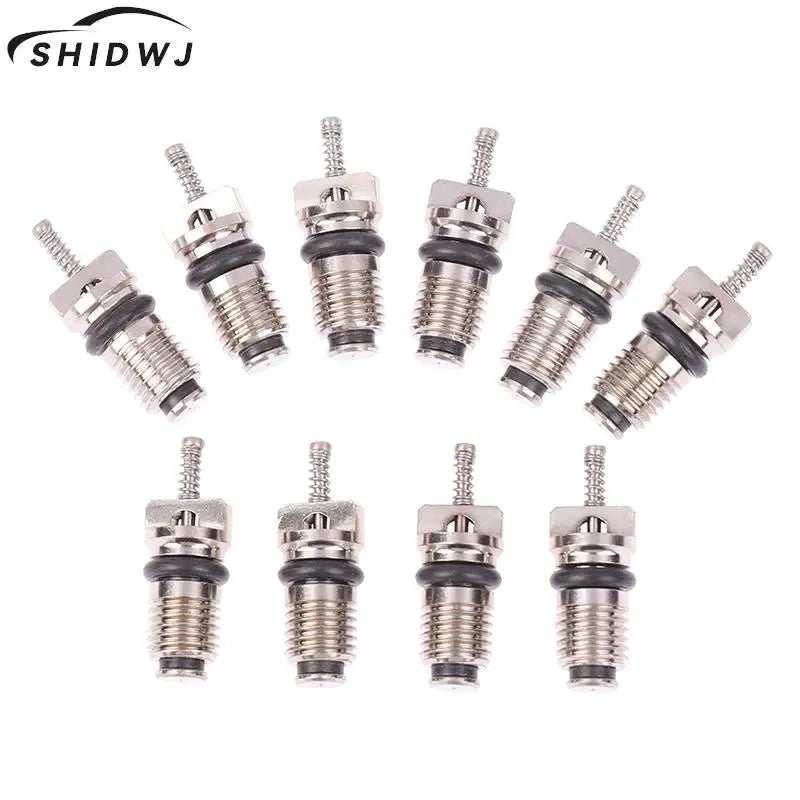 10Pcs AC R134A Valve Core Automotive Car Air Conditioning Cores Needles Repair Kit Heat Resistant Vehicle Car Accessories