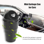 Round Car Trash Can with Lid, Car Garbage Box Car Door Trash Can Fashionable and Creative Water Cup Holder, Storage Bucket Amagi